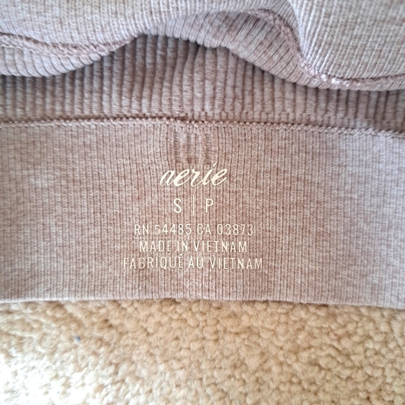 Aerie Ribbed Bra Women's Size Small Oatmeal Beige Colour Neutral EUC - Picture 8 of 10